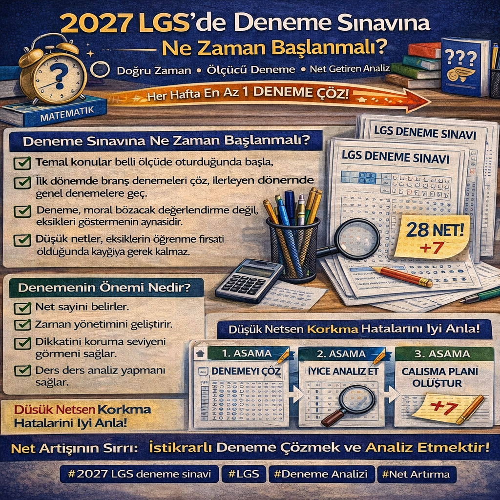2027 LGS’de Deneme Sınavına Ne Zaman Başlanmalı? kapak görseli